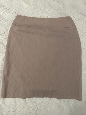 Classic Ribbed Pencil Skirt light dusty pink & Taupe
